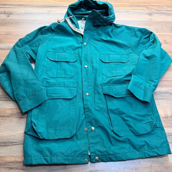 Woolrich Jacket Parka Barn Coat Vintage Women Size M Medium Detachable Hood - Picture 2 of 7